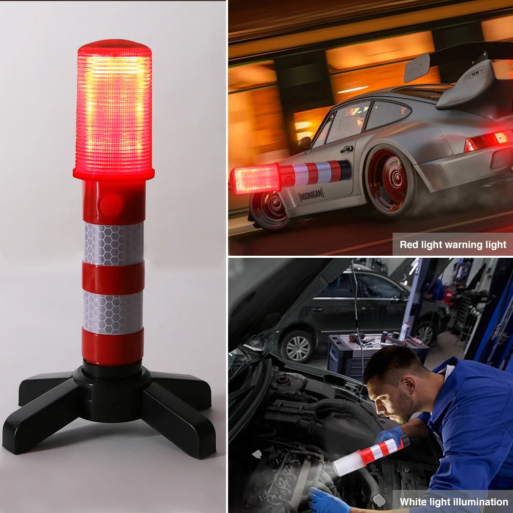 E2 LED latarka magnetyczna awaryjne latarki drogowe odpinany stojak Beacon bezpieczeństwo światło stroboskopowe sygnał ostrzegawczy Alert lampy SOS