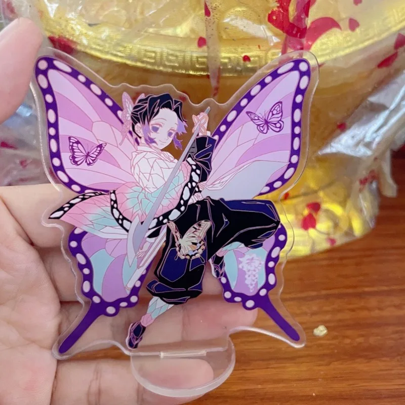 شيطان القاتل الاكريليك الحلي Kochou Shinobu أنيمي عمل أرقام السلع سيارة سطح المكتب الديكور نموذج ألعاب أطفال هدية عيد ميلاد