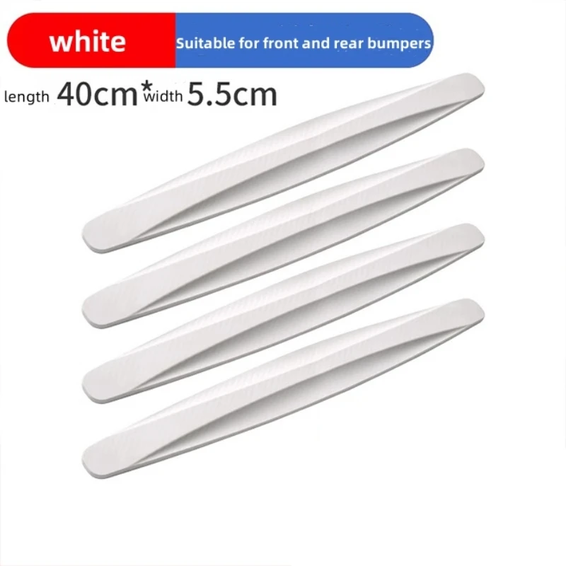 

4pcs Car Bumper Protector Strip Universal Car Soft Rubber Front And Rear Corner Cover Guard Lip Strip Sticker Protector