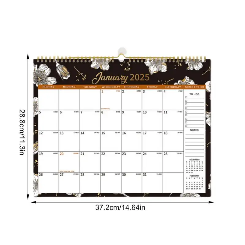 Wall Calendar Daily Calendar From January 2025 To December 2025 365-Day 2025 Wall Calendar Daily Planner Punch In Calendar For