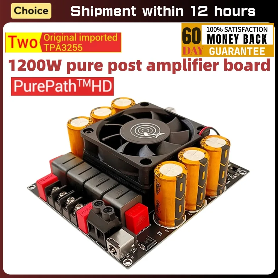 ZK-6002 DC 18-50V TPA3255 Pure Post Amplifier Board 600W+600W 2.0