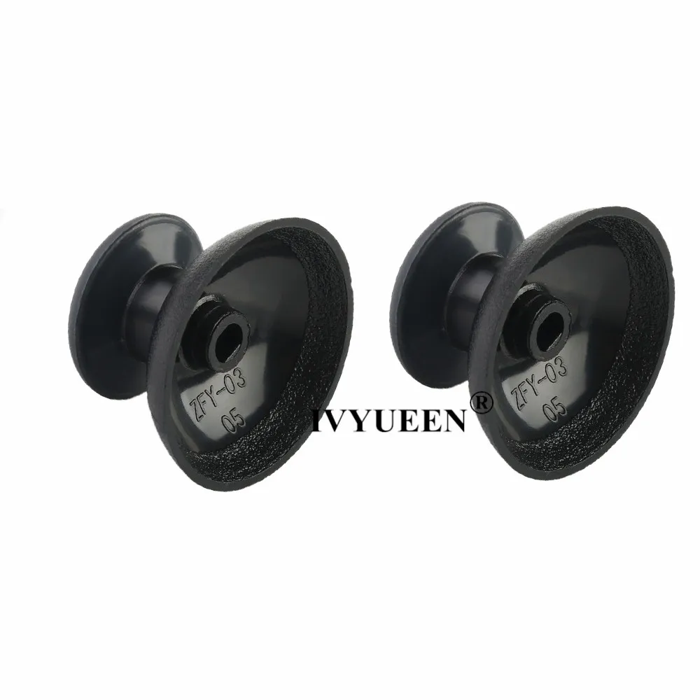 IVYUEEN 6 PCSเปลี่ยนสีดำ3D Analog Thumb StickสำหรับSony Dualshock PlayStation 3 PS3 Controllerจอยสติ๊กเห็ดGrip