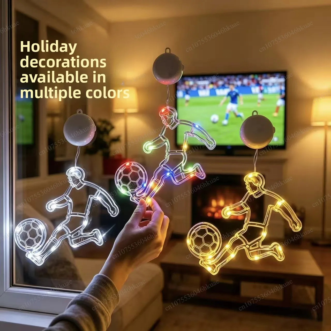 Football Shaped Suction Cup Ornament Curtain Festival Decor Piece