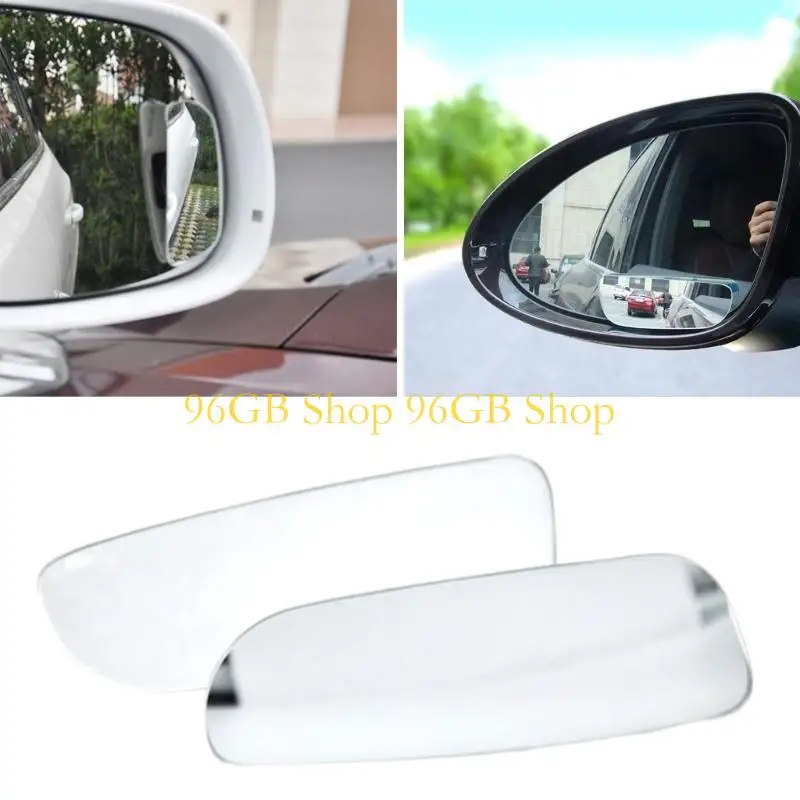 

96GB Wide Frameless Rearview Mirror Anti Dazzles Glasss 360 Rotation Adjustable Universal Motorcycle Car Accessories 2x