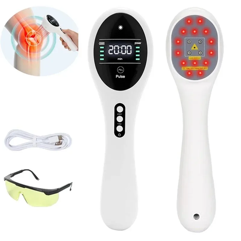 

Новое устройство для лазерной терапии красным светом 650 нм и 808 нм (холодный лазер низкой мощности) для лечения артрита, мышечных и физических травм, облегчения боли у людей и животных