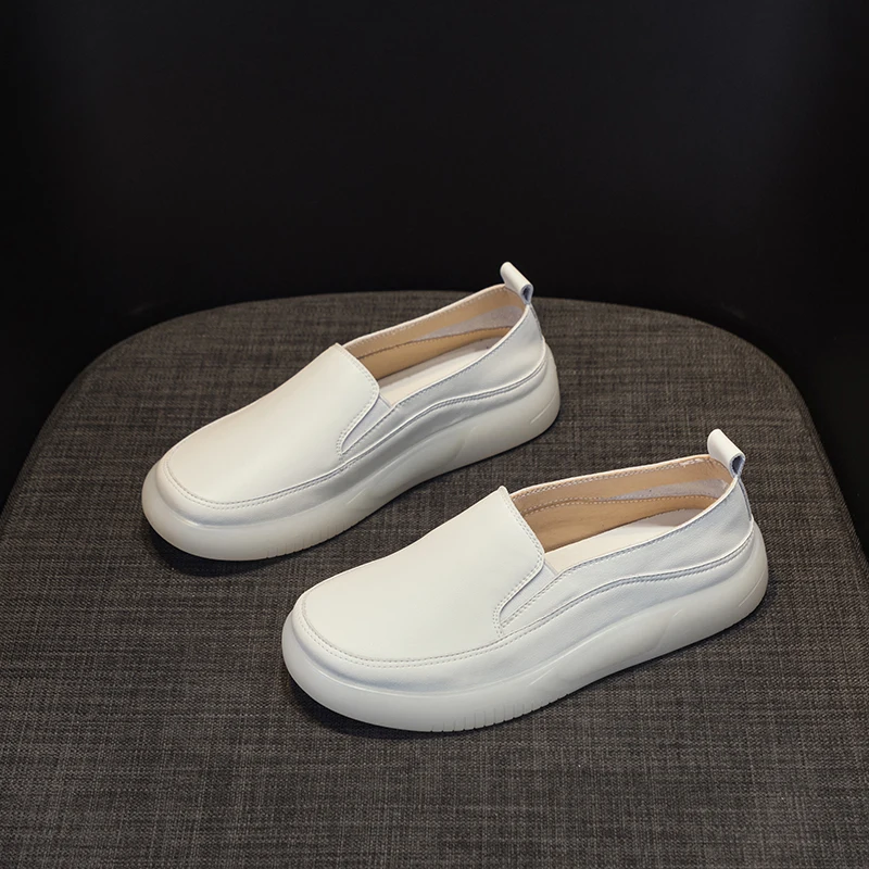 

AIYUQI Women's Loafers Genuine Leather 2026 Spring New Slip-On Women Casual Shoes Large Size Flat Women's Sneakers