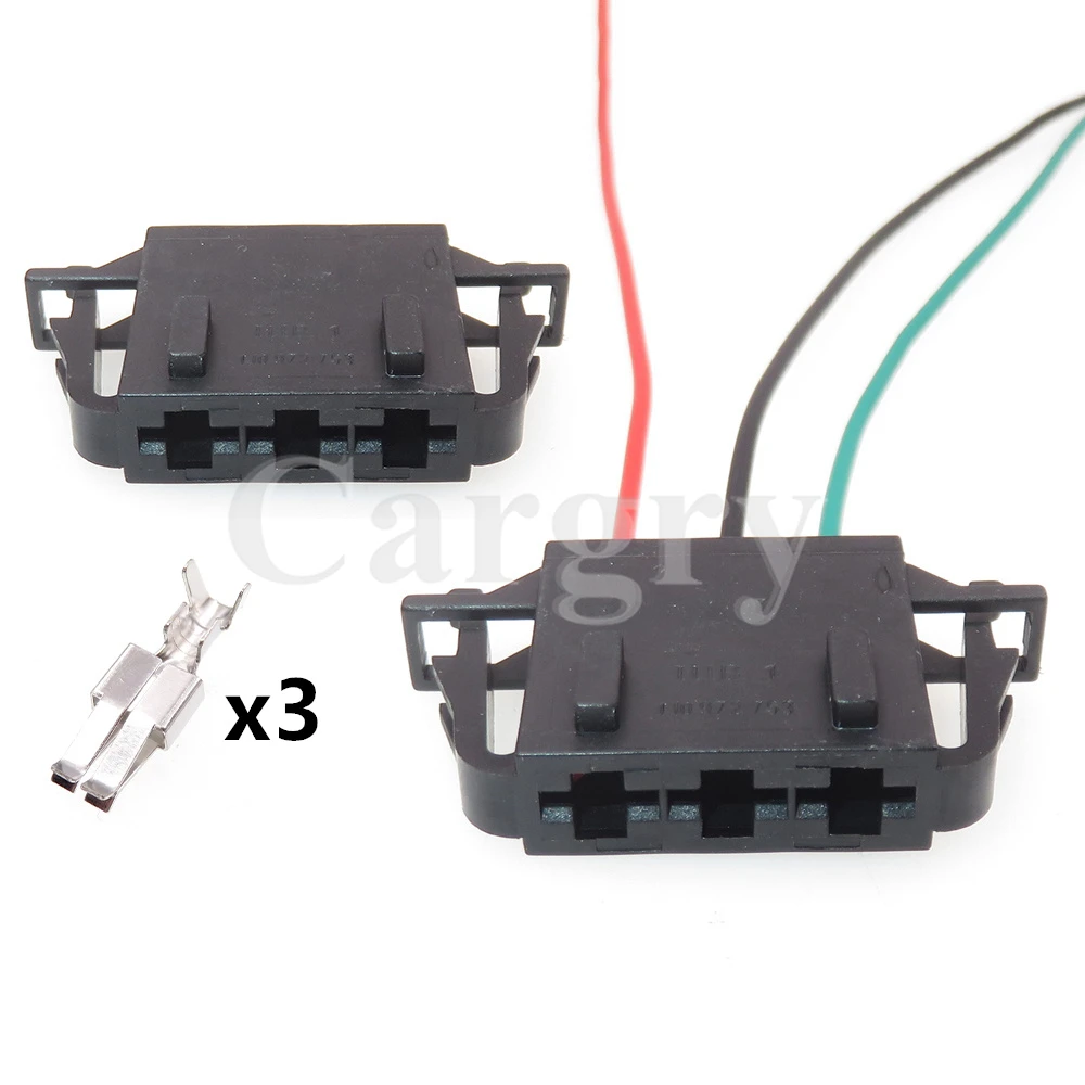 

1 Set 3P 1J0972753 Car Large Current Unsealed Connector Automobile Starter Blower Resistance Wiring Harness Socket For VW Audi