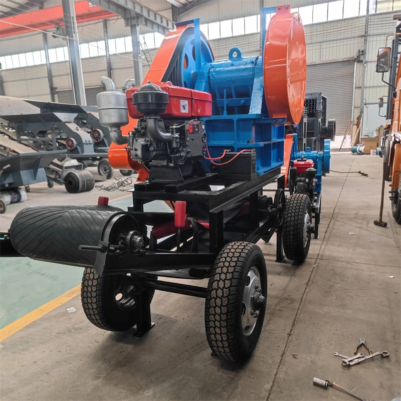 

Portable Jaw Crusher Machine for Stone Rock Gold Ore Die-sel Powered Mobile Crushing Plant