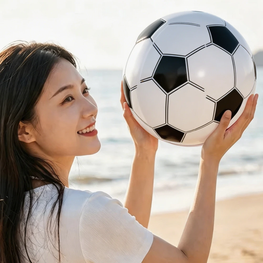Inflatable Beach Soccer Ball PVC Inflatable Football Water Pool Toy for Children Adults Summer Outdoor Fun Play and Party Games - view 2