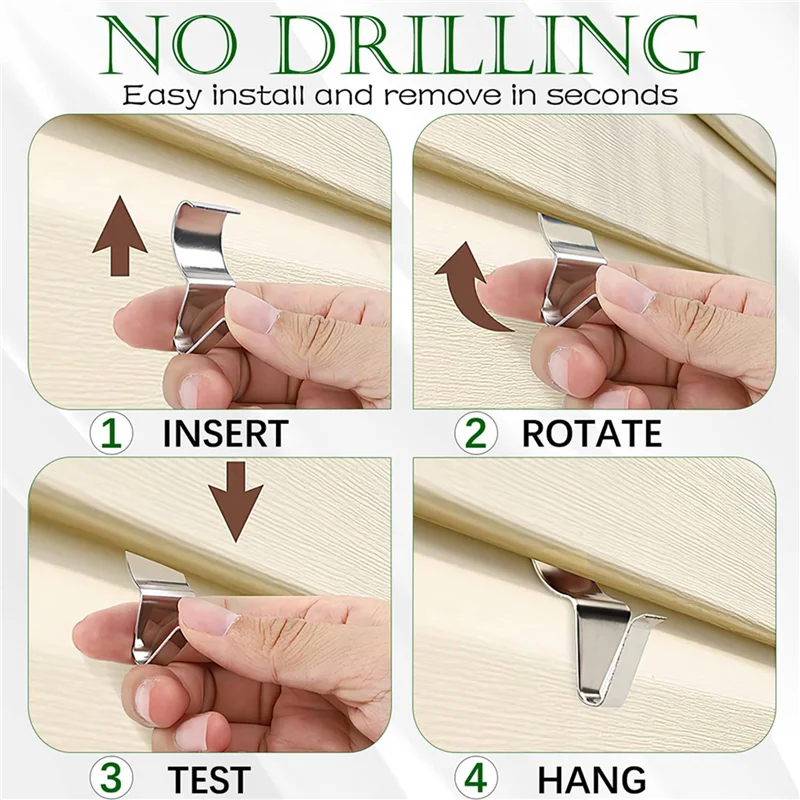 ABVJ-Vinyl-Siding Hooks For Hanging Outdoor, Upgrade Heavy Duty Hooks For Siding 60PCS