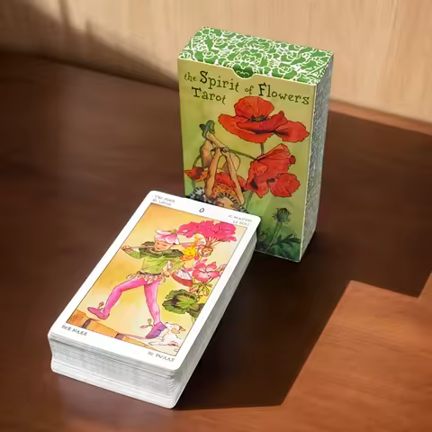 The Spirit of Flowers Tarot Deck 78 Pcs Delicate, Lovely Tarot Cards Printed on 350GSM Double-embossed Cardstock 12*7cm