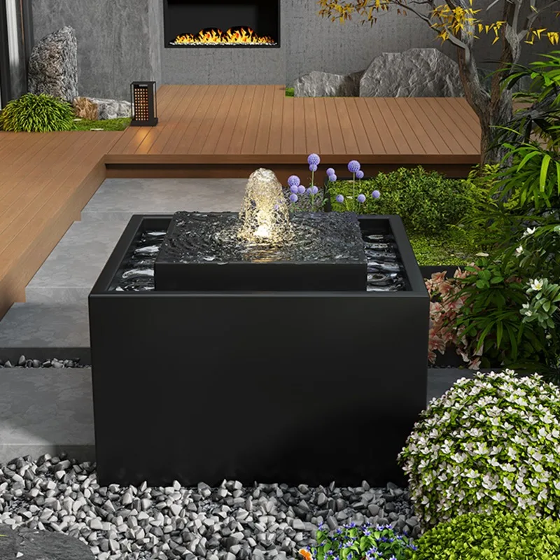 

Stainless Steel Water Features Garden Fountain Bubbler Pond Kit Outdoor Lighting Fountain Decor Flowing Landscape