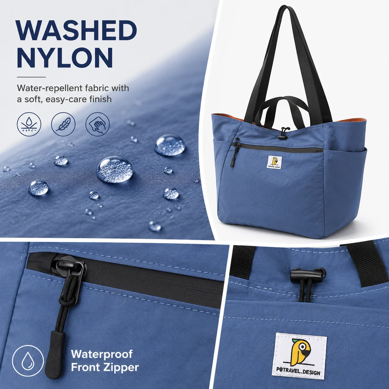 Reversible Travel Tote Bag Large Capacity Foldable Carry On Duffle Bag Canvas Shoulder Luggage Packing Bag for Women Men