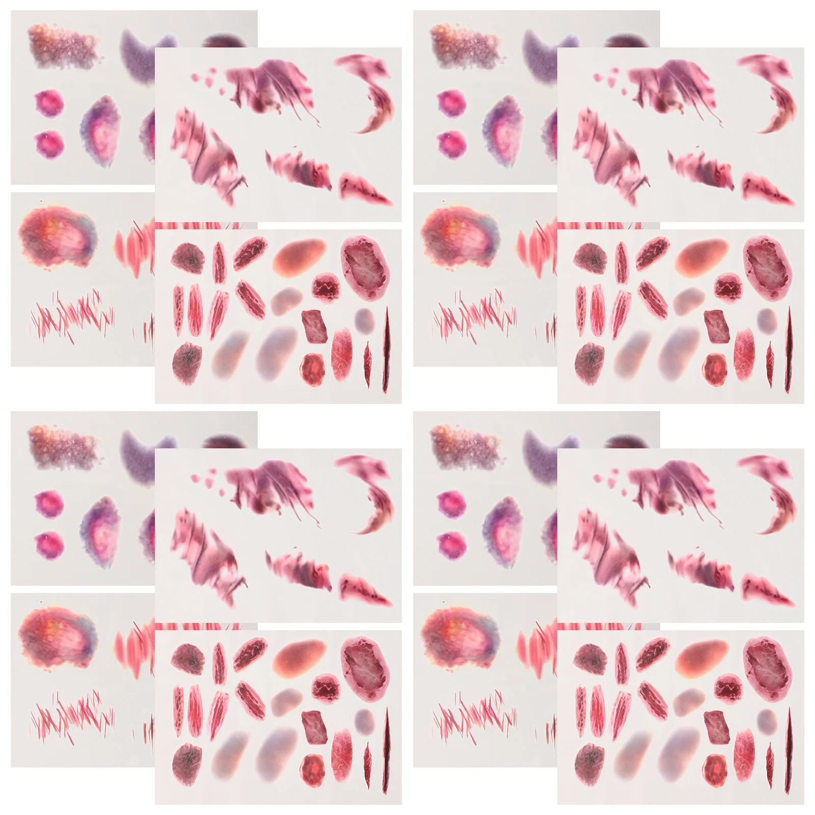 

Realistic Fake Scars Tattoo Sticker Kit Body Makeup For Scars Halloween Wound Temporary Tattoos Face Skin Decals Zombie