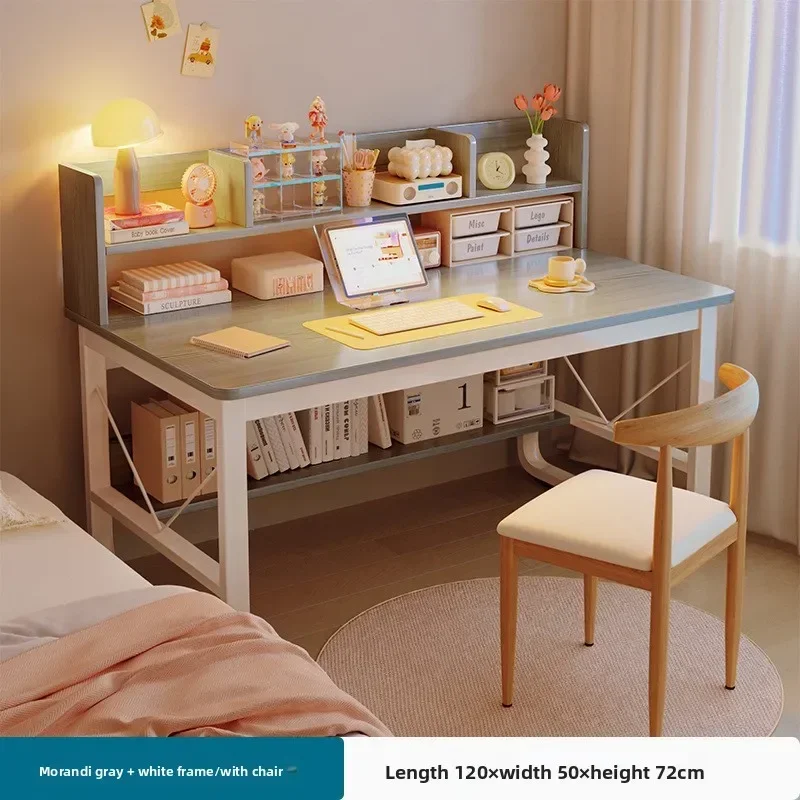 Firm Desk bookshelf integrated student writing desk simple office desk and chair combination computer desk