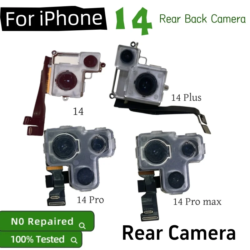 

Authentic Rear Camera For iPhone 14 Pro Max 14 Plus Main Camera Module Back Rear Camera Flex Cable Replacement Parts