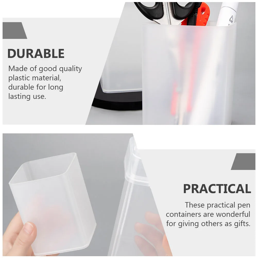 

Plastic Holder Stationery Container Desk ganizer Pencil Cup Office Supplies Study Accessories Creative Design Long Lasting Use