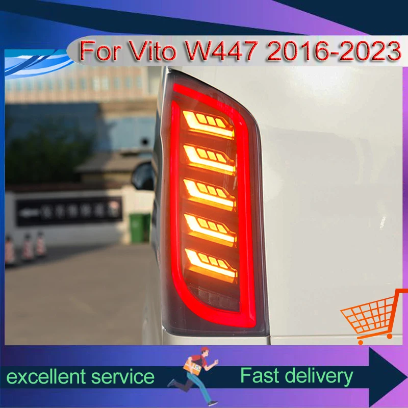 

Auto Taillight For Mercedes Benz Vito W447 2016-2023 Refit Rear Lamp LED DRL Streaming Turn Signal Light Car Accessory Assembly