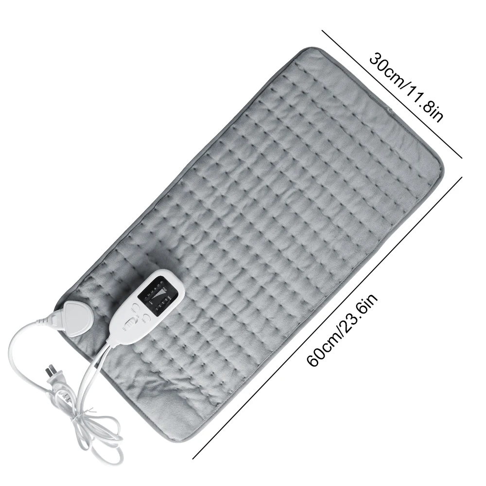 Electric Heating Pad Shoulder Neck Back Spine Leg Pain Relief Timed Physiotherapy Winter Warmer Heat Controller Blankets 30x60cm