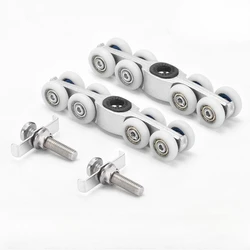 2pcs/pair Sliding Door Plastic Steel Window Pulley stainless steel Hanging Track Wheel Muted Roller Wooden Glass House Hardware