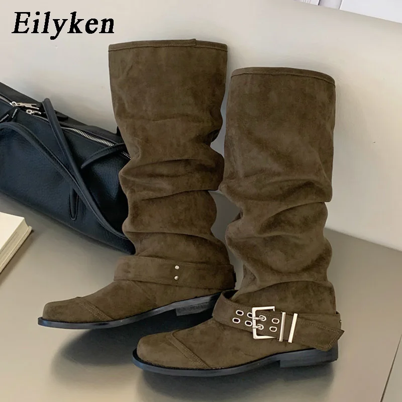 eilyken-2027-women-autumn-winter-pleated-knee-high-boots-vintage-design-belt-buckle-square-low-heels-ladies-shoes