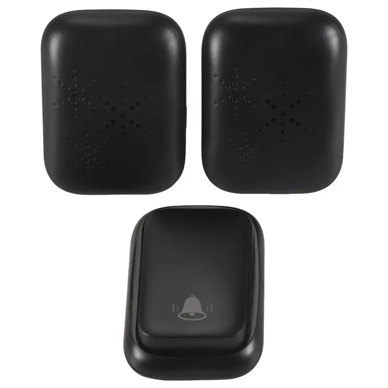 ABJT-Wireless Doorbell Waterproof Self-Powered Button Smart Door Bell Sets Home Welcome Outdoor Chimes Receiver EU Plug
