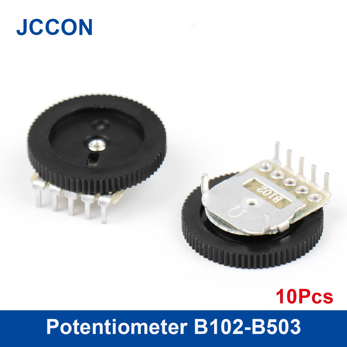 

10Pcs Double/Single Gear Tuning Potentiometer B102/502/103/203/503/104 1K 5K 10K 20K 100K 3/5PIN Dual Dial Potentiometer