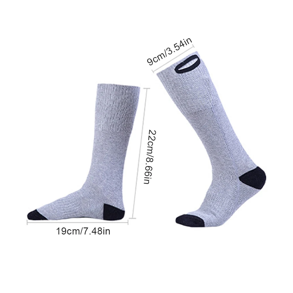 Elektryczne skarpety grzewcze na baterie z wbudowanymi panelami grzewczymi, ocieplacze na stopy, wygodne do wędkowania, jazdy na rowerze i polowania.