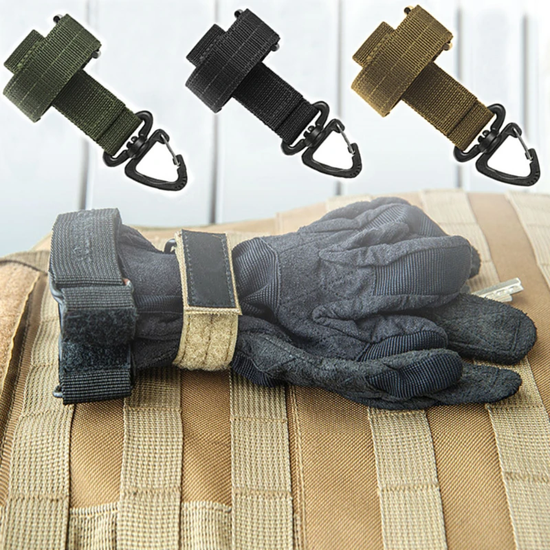 Multifunction Purpose Nylon Glove HangBuckle Rope Storage Buckle Outdoor Fan Gloves Carabiner Anti-lost Camp Storage Tie