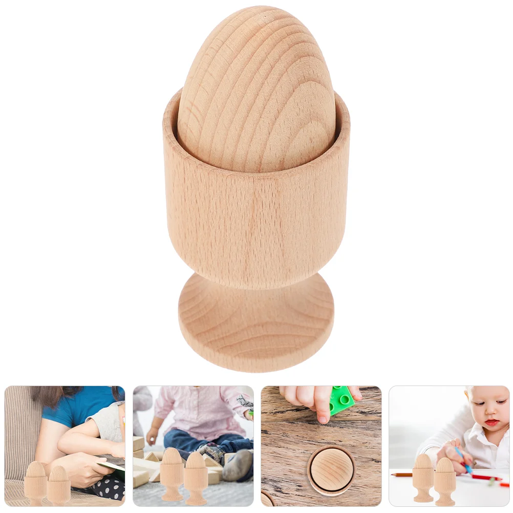 

Wooden Egg Cup Toy Early Educational Plaything Baby Coordination Training Kids Object Fitting Exercise Puzzles