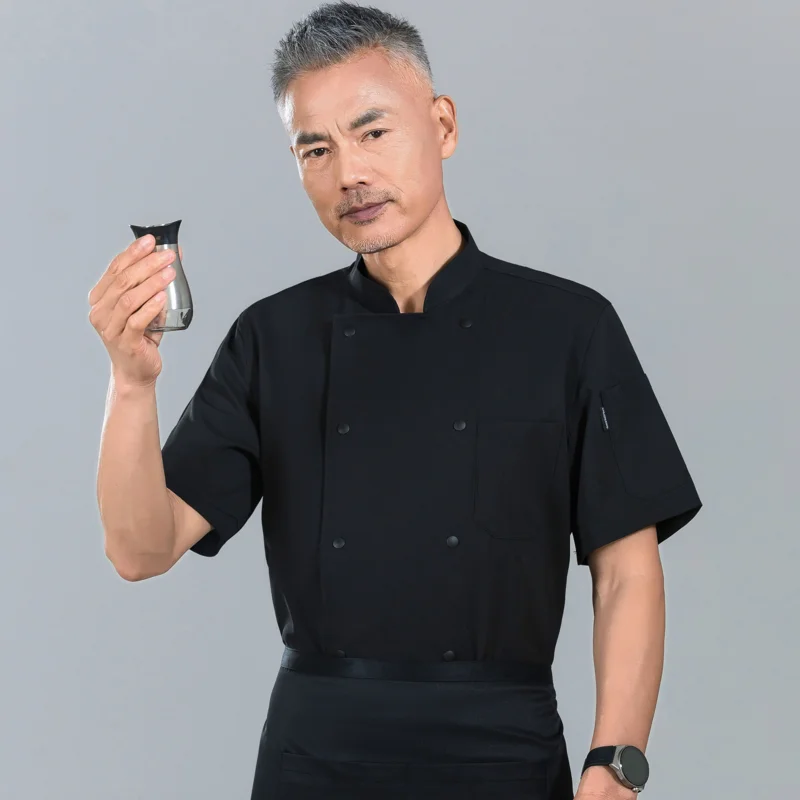 Uniforme De Chef para hombre y mujer, Camisa blanca De cocinero, ropa De restaurante, servicios gastronómicos, ropa De trabajo De Chef, chaqueta De cocina