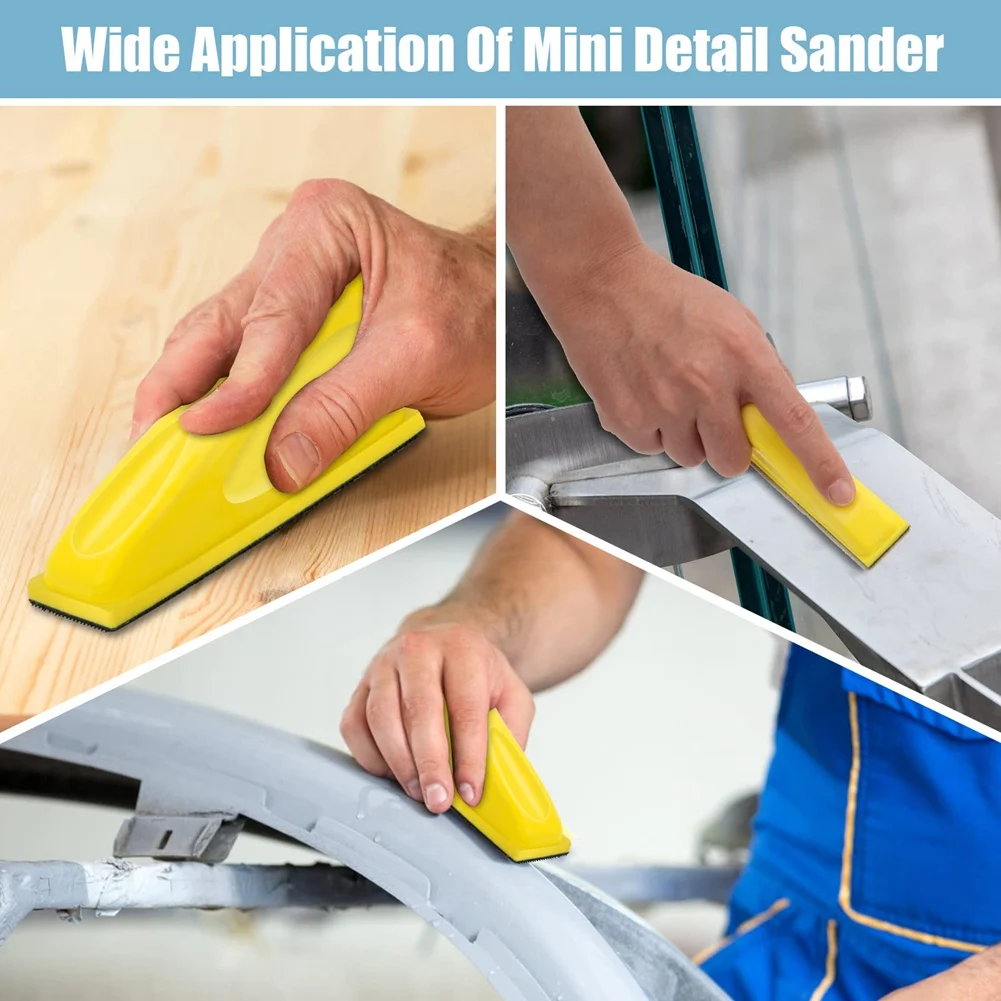 Detail Sander and Sandpaper Set, Mini Sander for Detail Work Finger Sander for Crafts Mini Sander for Small Projects