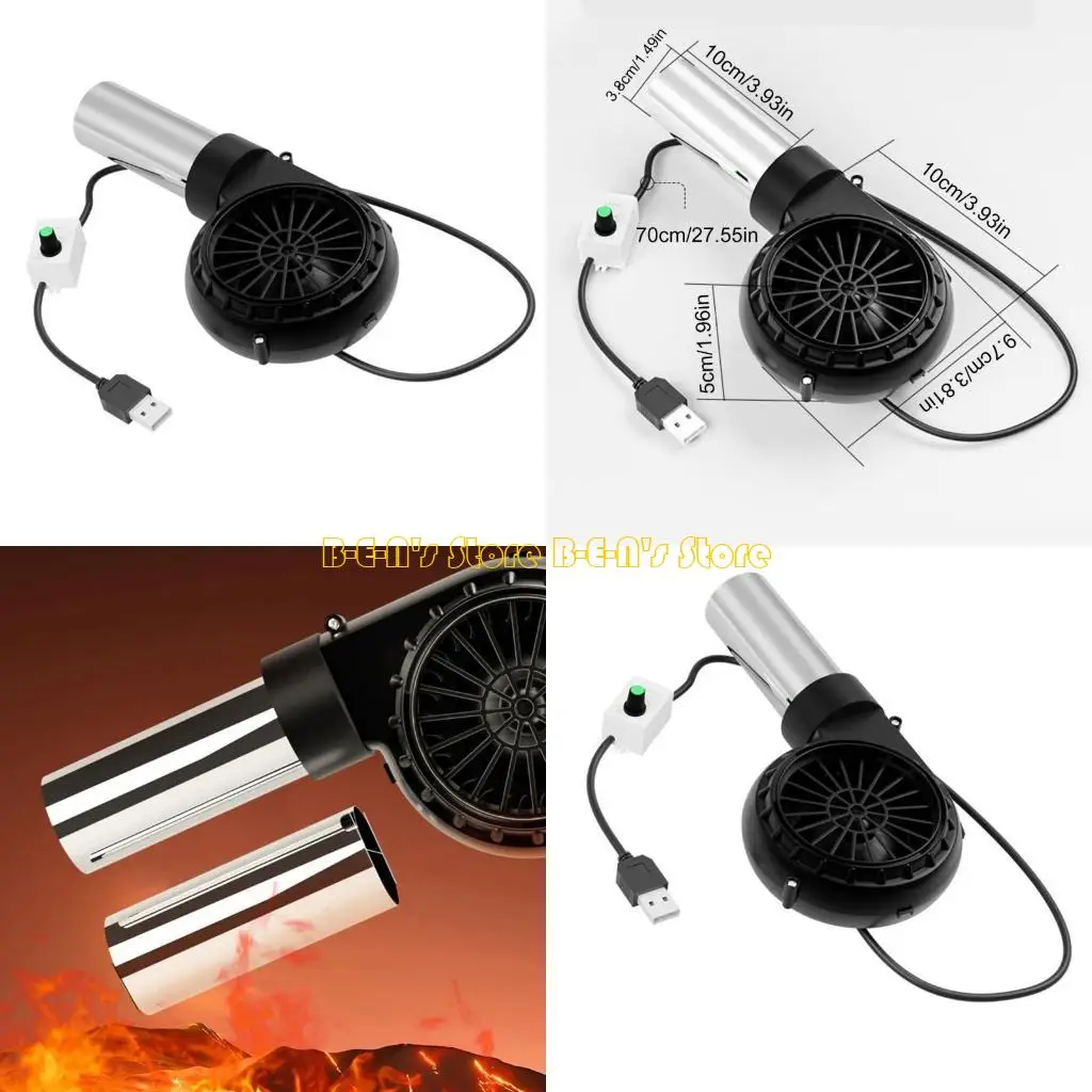 

Y1AD BBQ Fan USB 5V 2A Bellows Tool Lightweighted 2650Rpm For Outdoor Cooking