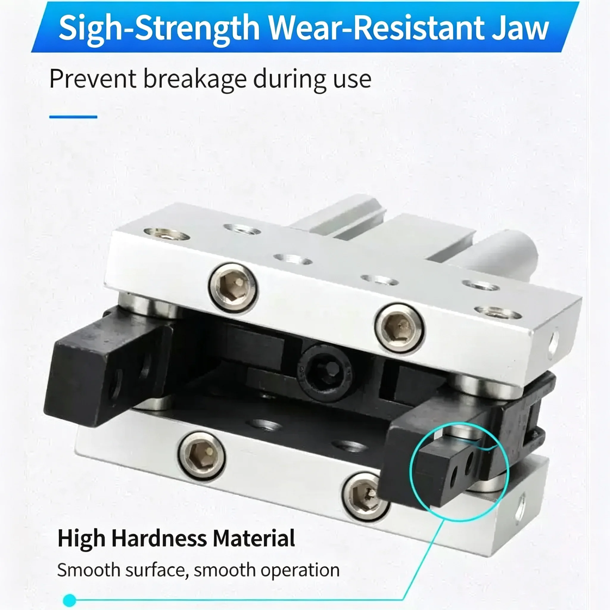 Compress Air Pneumatic Parts 0.1 to 0.6 MPa High Quality Sanmin Pneumatic Toggle Type Air Gripper Cylinder MHT2 50 63DZ  Type