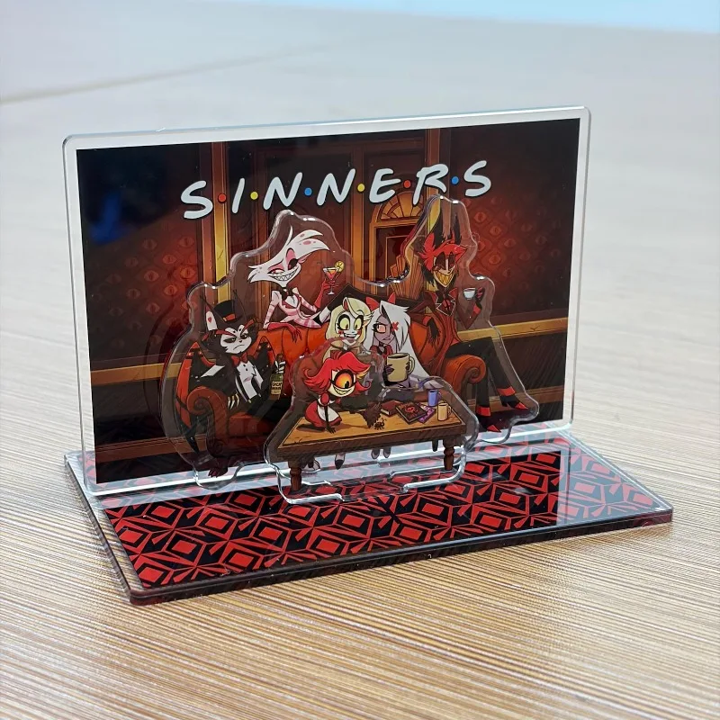 

Hazbin Hotel Friends Inspired Acrylic Standee Charm Hazbin Hotel Desk Decor Alastor Vox Gift and Daily Use