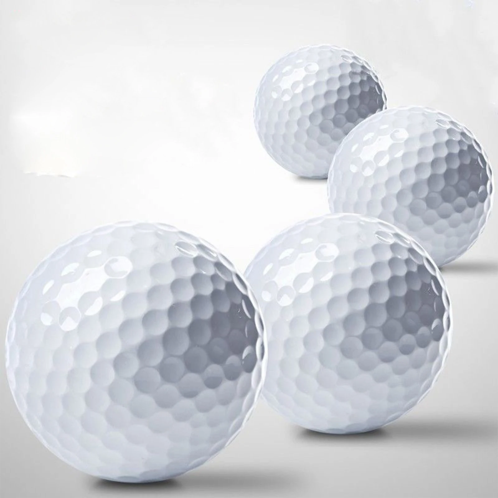 

White Two-layer Golf Balls Golfer Practice Accessories for Indoor Outdoor Golfing Chipping Putting Training