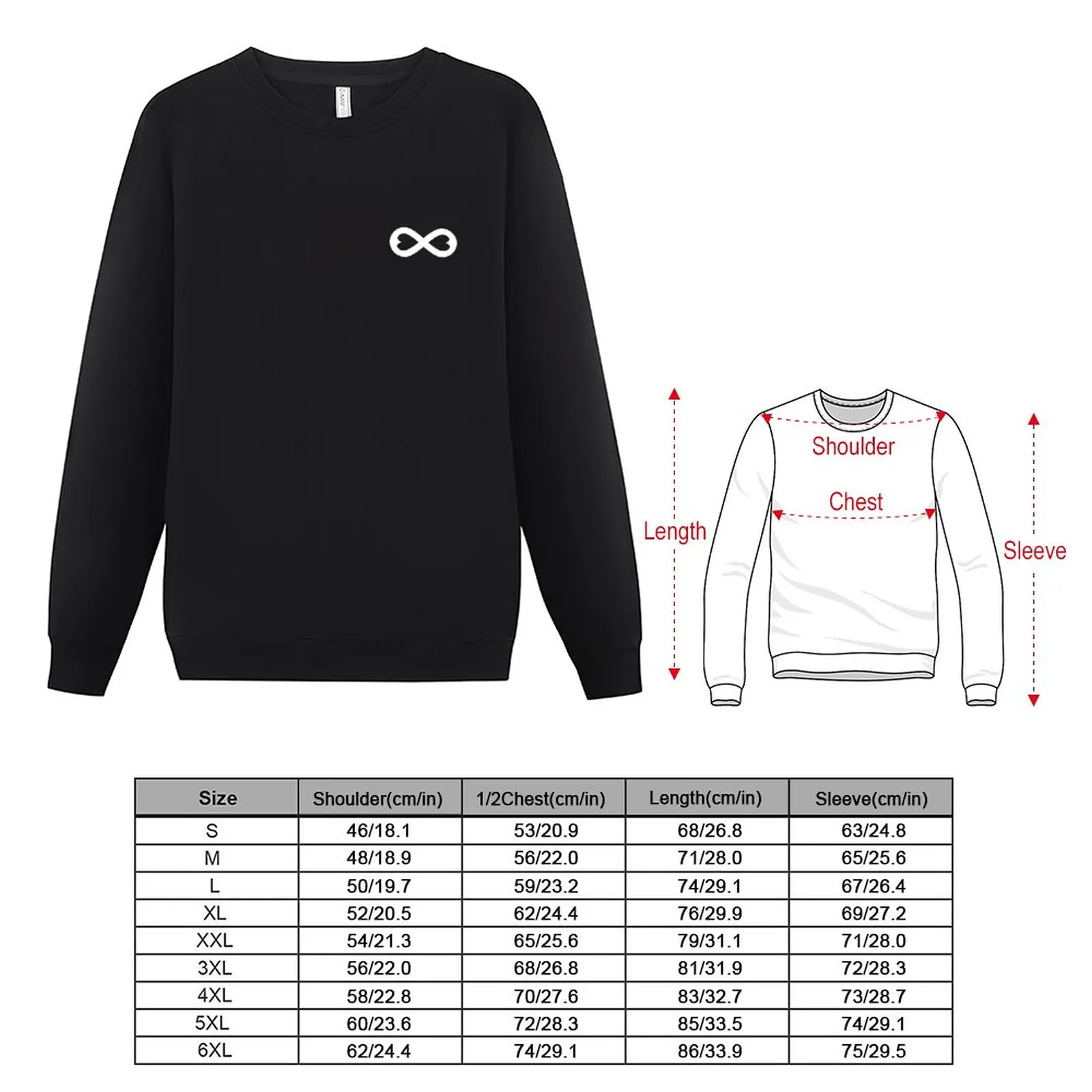 New After infinity symbol white Sweatshirt japanese style mens clothes fashion men clothes for men new hoodies and sweatshirts