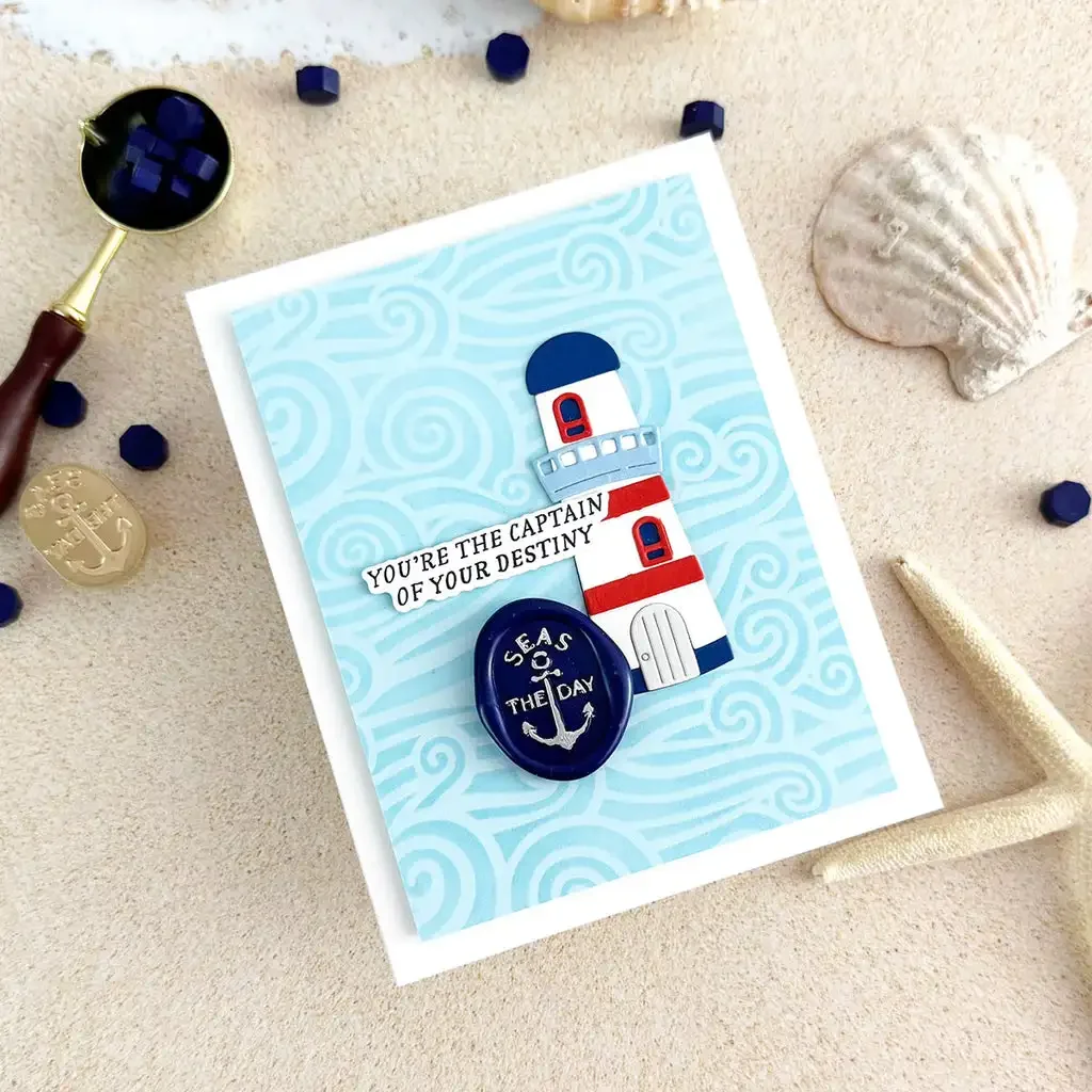 Barco de vela do mar 2025 novo verão corte de metal dados selos claros rolamento maré estêncil folha quente cera diy scrapbook artesanato cartão