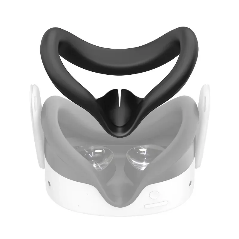 VR Silicone Face Cover For Meta Quest 3S Light Leakage-proof Replacement Sweat-proof Face Mask For Quest 3S Accessoies