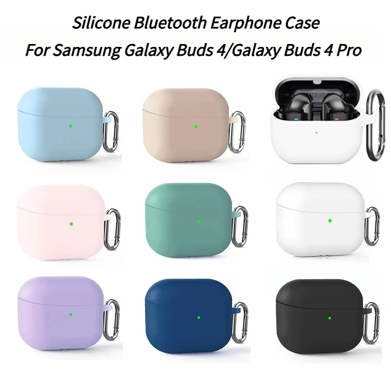 Candy Color Bluetooth-Kopfhörer-Silikon-Schutzhülle für Samsung Galaxy Buds 4 3 Pro, unterstützt kabelloses Laden, Kopfhörer-Zubehör