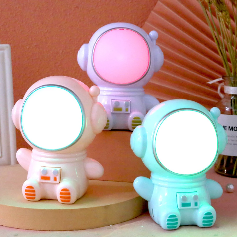 

Astronaut Night Light USB Lamp Mini Desk Bedroom Gift Adorable Decor Table Light Astronaut Design Small Night Lamp