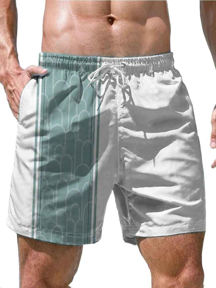 Sommer einfache Persönlichkeit Herren Shorts Sport vielseitige Herren großen Kordel zug Gürtel schnell trocknende Badehose