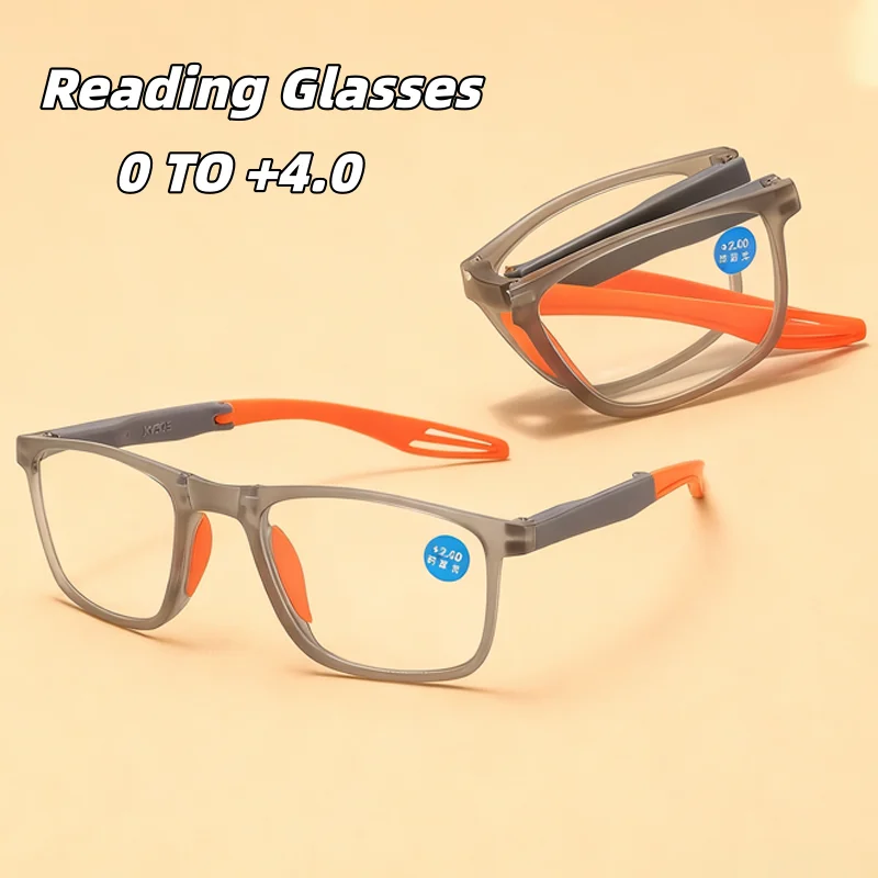

Foldable Presbyopia Glasses Portable HD Ultra-Lightweight Blue Light Blocking Reading Glasses Unisex Business Eyewear