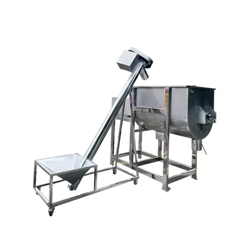 

【HOT】Stainless Steel Horizontal 500l 100kg 500kg 1 Ton Capacity Powder Ribbon Mixer Machine