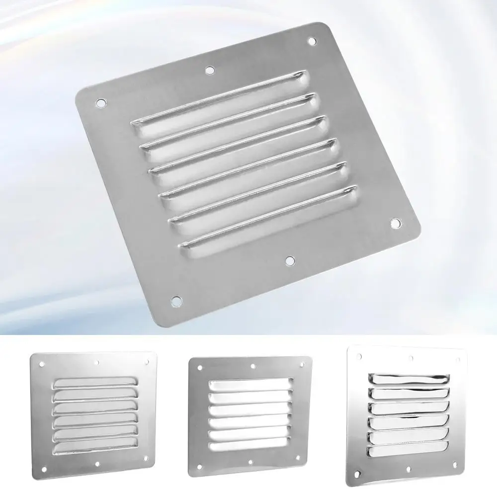 

Square Flat Dryer Vent Cover Silver Ventilation Covers Louvered Vent Cover Stainless Steel Resistance Window Square Vents Boats