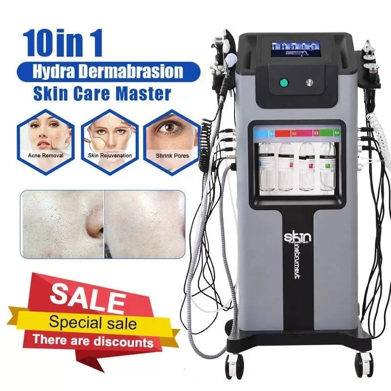 

10IN 1 Hydro Dermabrasion Machine Aqua Peeling Hydra Oxygen Facial Care Deep Cleaning Skin Rejuvenation Whitening Beauty Machine