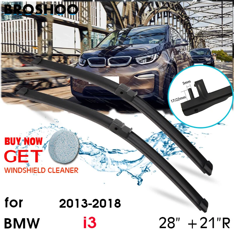 

Car Wiper Blade Front Window Windscreen Windshield Wipers Blades Side Pin Auto Accessories For BMW i3 28"+21"R 2013-2018