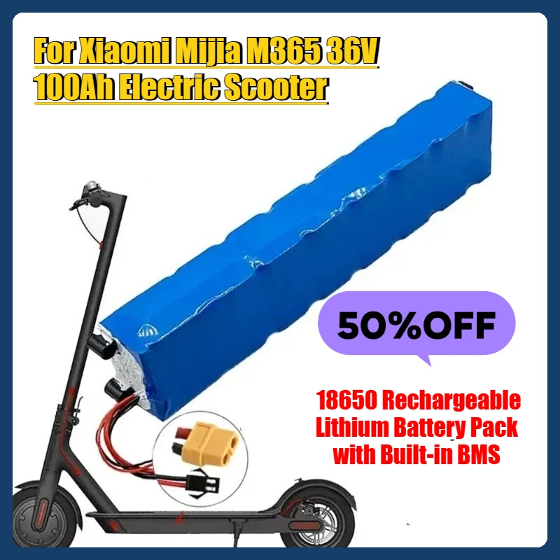

For Xiaomi Mijia M365 36V 100Ah Electric Scooter, 18650 Rechargeable Lithium Battery Pack with Built-in BMS