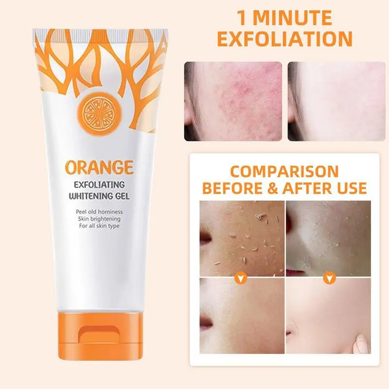 

Orange Exfoliating Whitening Gel Orange Moisturizing Gel Dead Skin Remover For Face Gently Exfoliator For All Skin Types