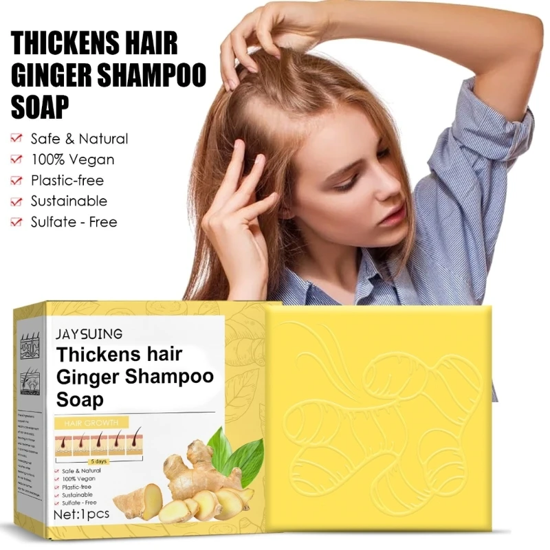 

1PC 100g Shampoo Bar Nourishing Hair Roots Deep Cleansing Hair Shampoo For Fine Oily Hair Hair Loss Thinning Regrowth